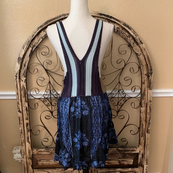 Free People Katie Blue Mini Dress - Picture 3 of 5